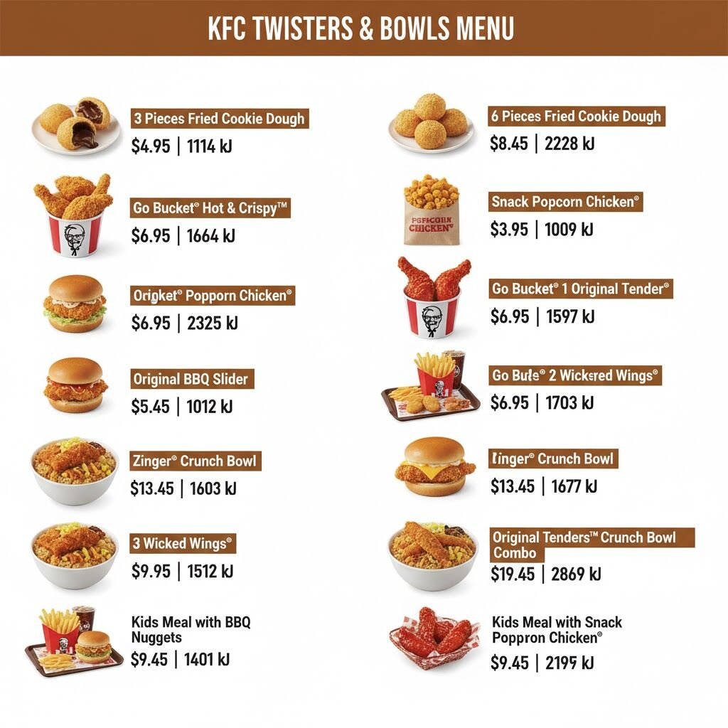 KFC Snacks & Kids Meals Menu